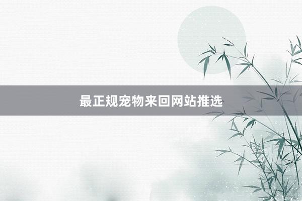 最正规宠物来回网站推选